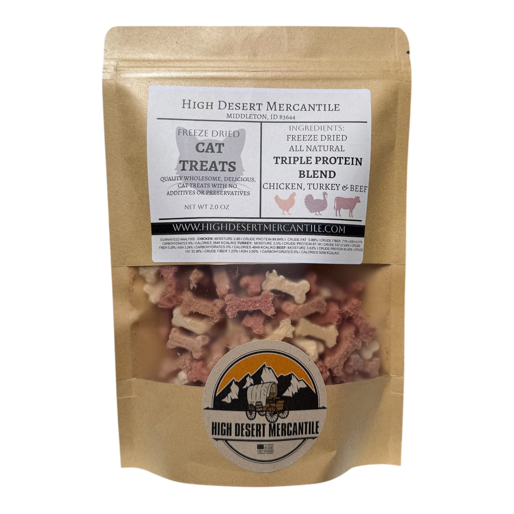 Cat Treats | Freeze Dried Triple Protein Blend with Chicken, Turkey & Beef