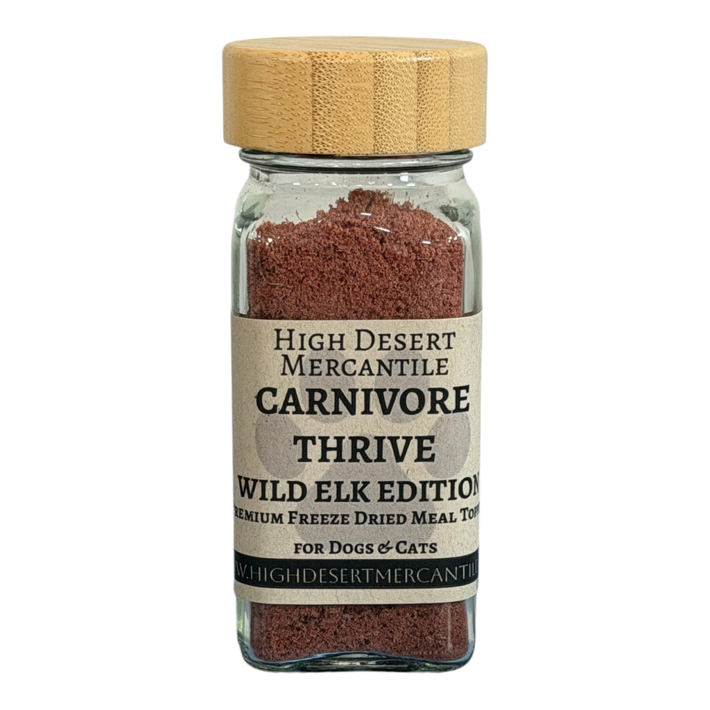 Carnivore Thrive ELK EDITION Freeze Dried Topper for Dogs and Cats