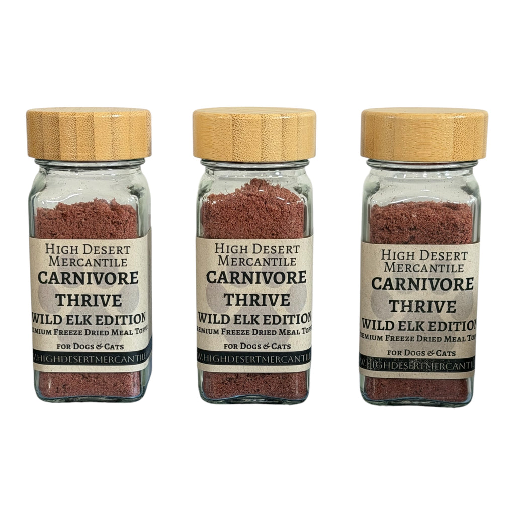 Carnivore Thrive ELK EDITION Freeze Dried Topper for Dogs and Cats
