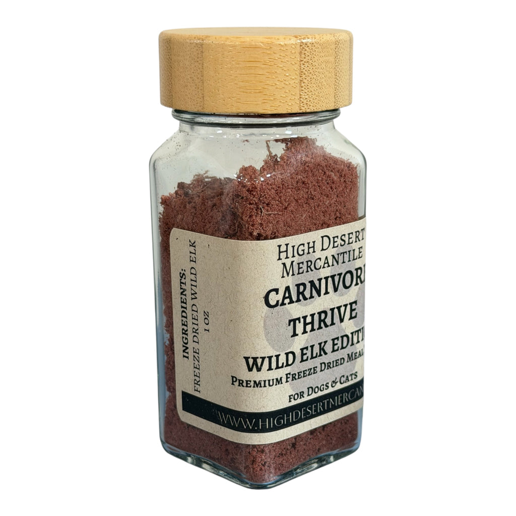 Carnivore Thrive ELK EDITION Freeze Dried Topper for Dogs and Cats
