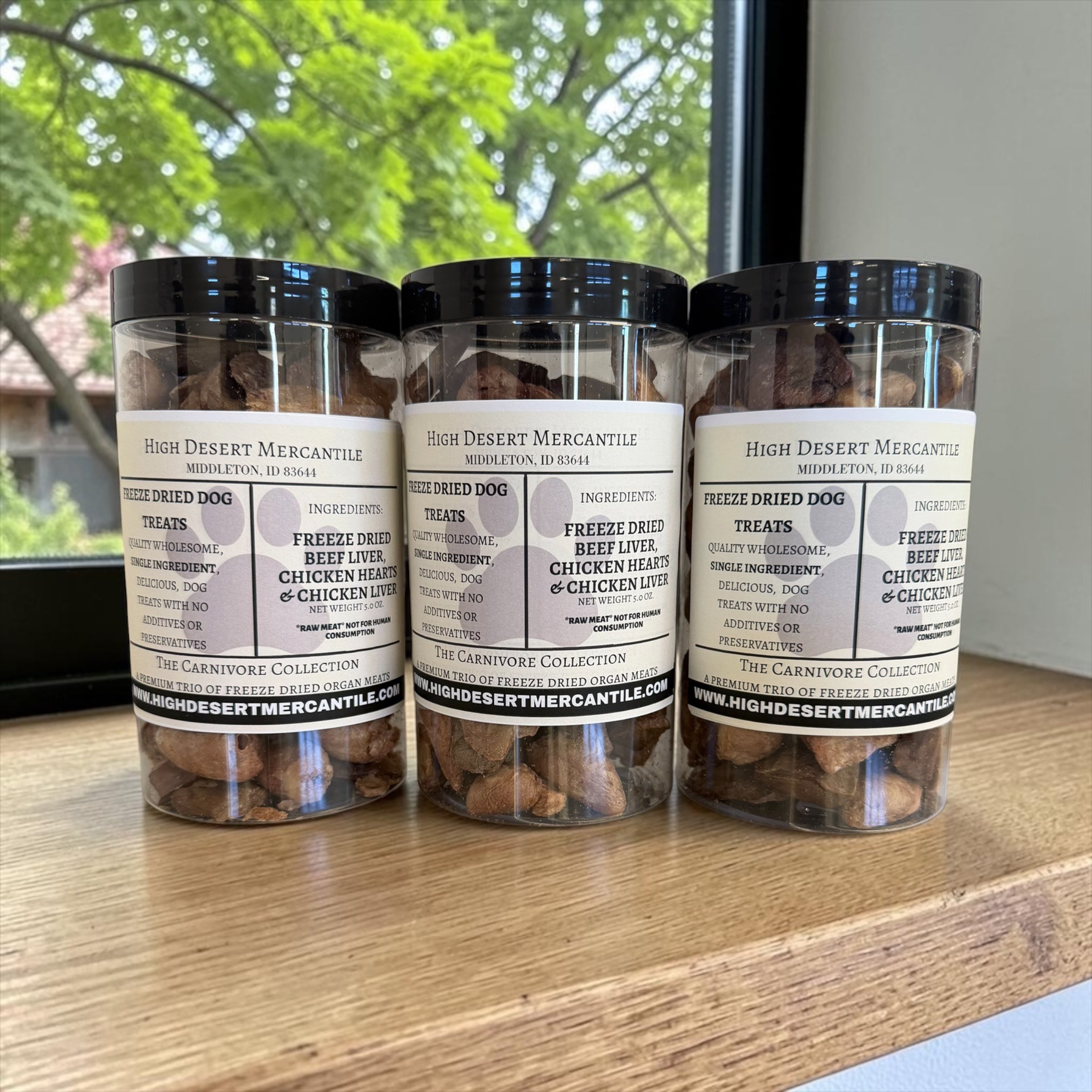 THE CARNIVORE COLLECTION -Chicken Hearts, Chicken Liver & Beef Liver Dog Treat Variety Pack