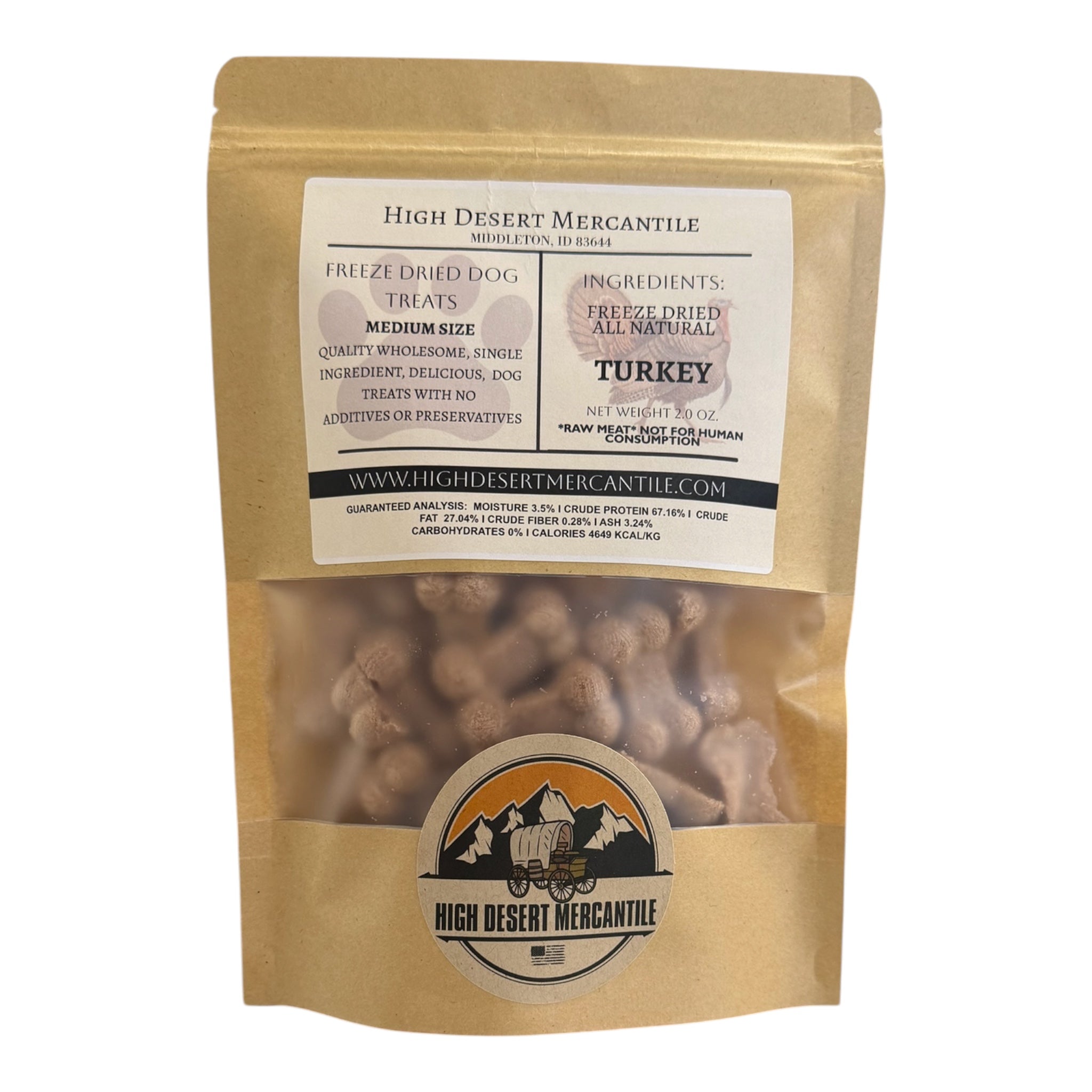 TURKEY -All Natural Single Ingredient Freeze Dried Turkey Dog Treats