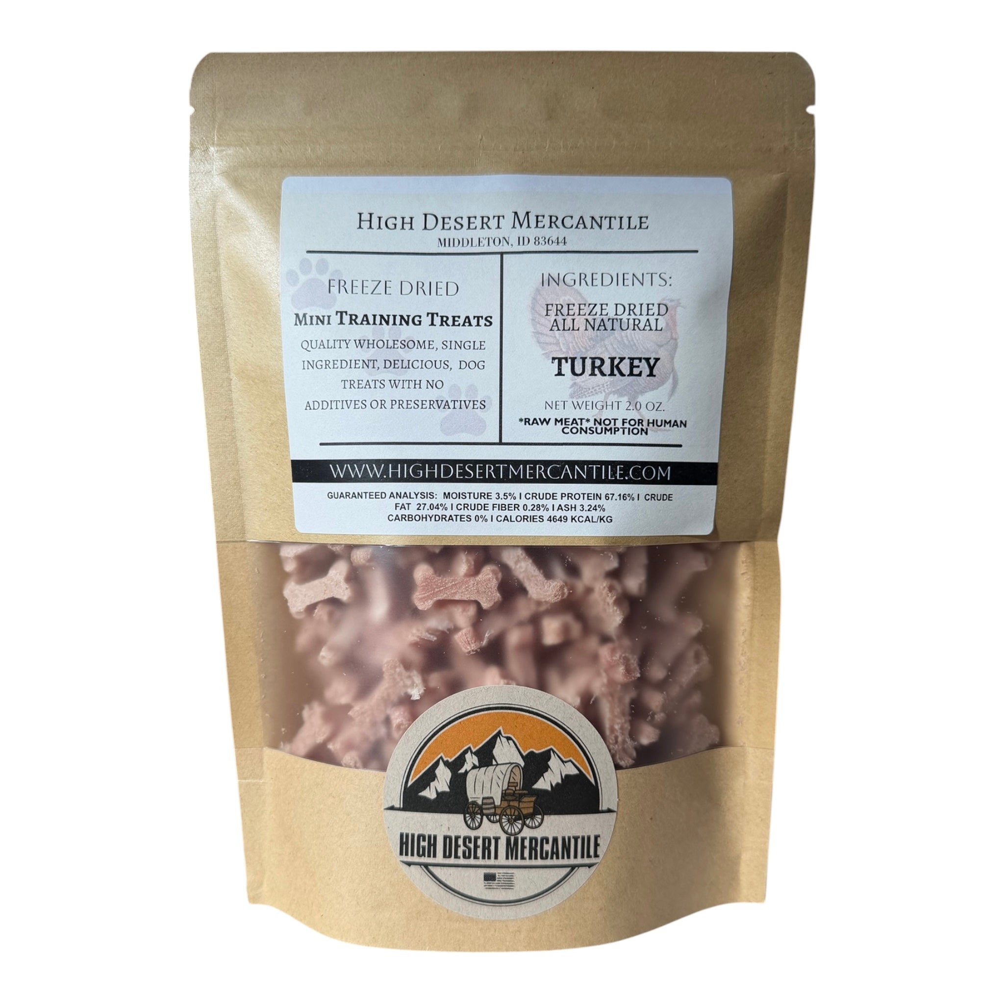 TURKEY -All Natural Single Ingredient Freeze Dried Turkey Dog Treats