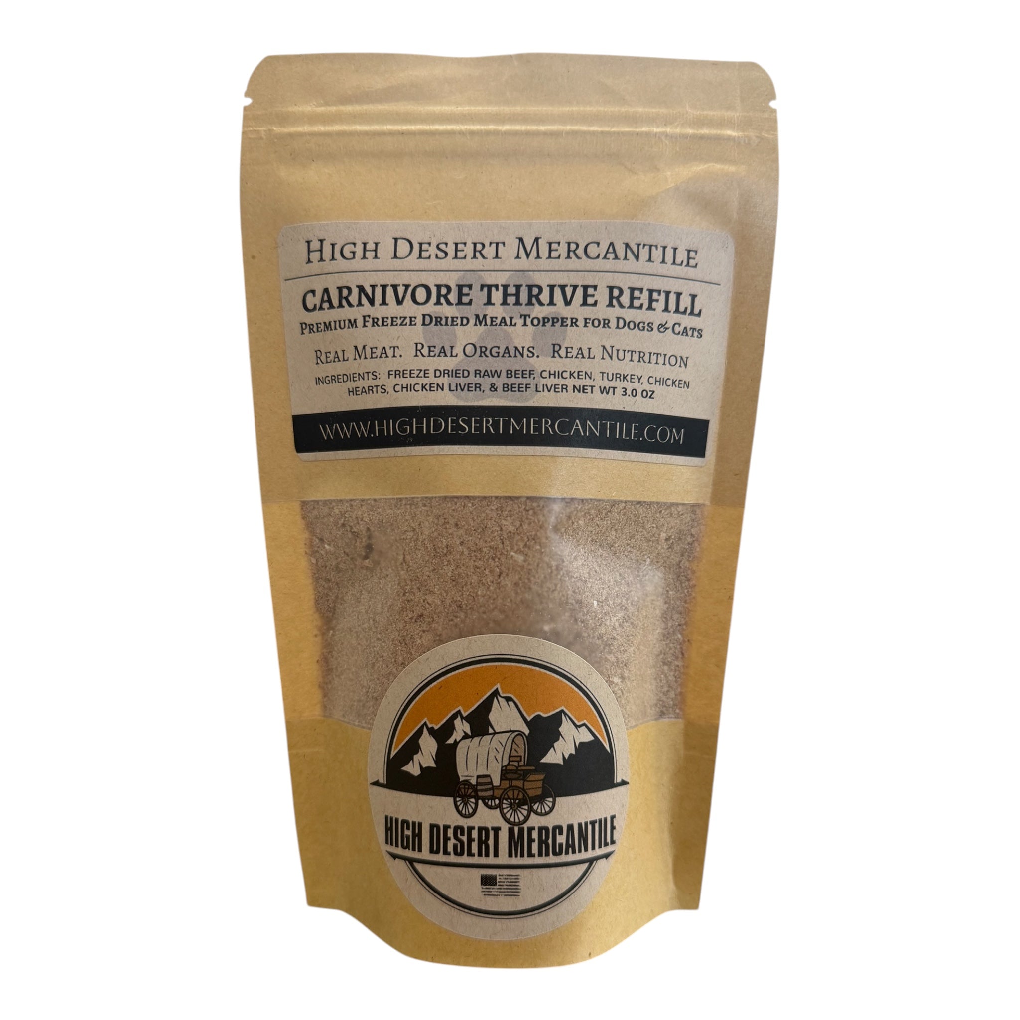 CARNIVORE THRIVE | Premium Freeze Dried Raw Meat & Organ Topper for Dogs & Cats