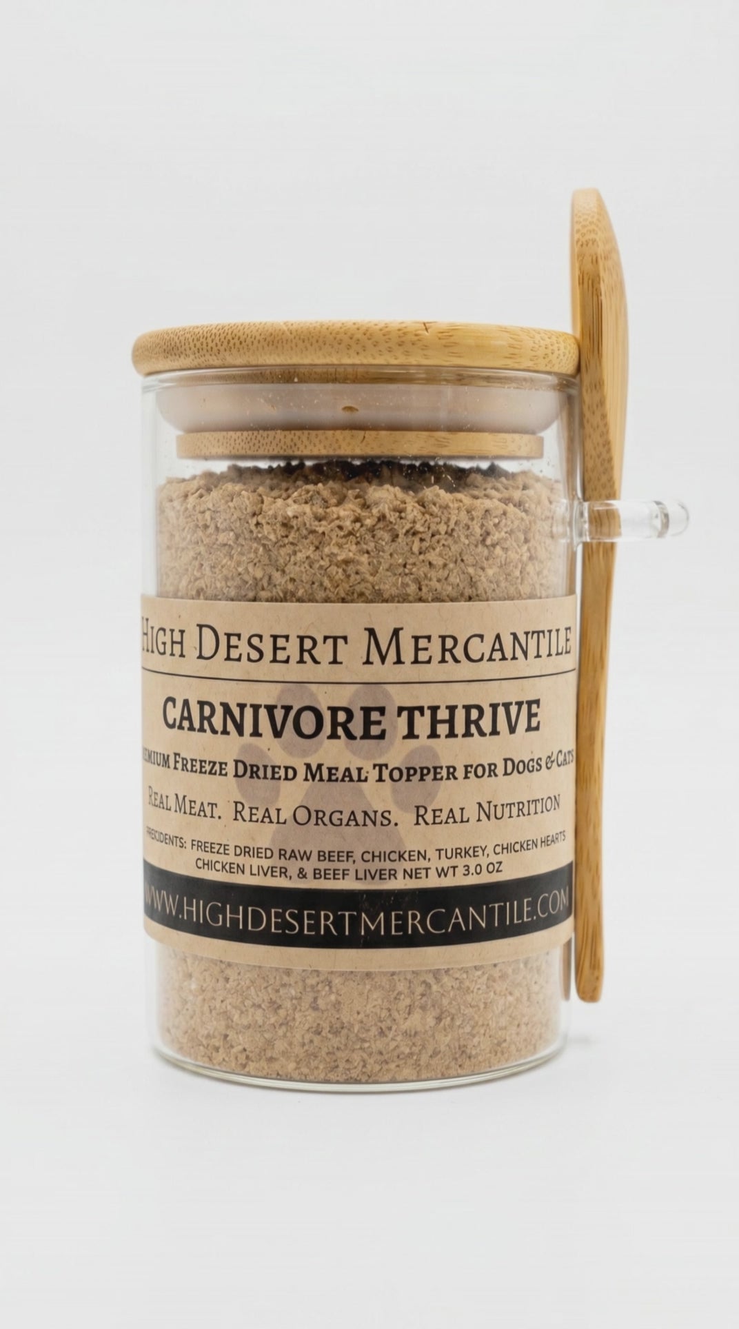 CARNIVORE THRIVE | Premium Freeze Dried Raw Meat & Organ Topper for Dogs & Cats
